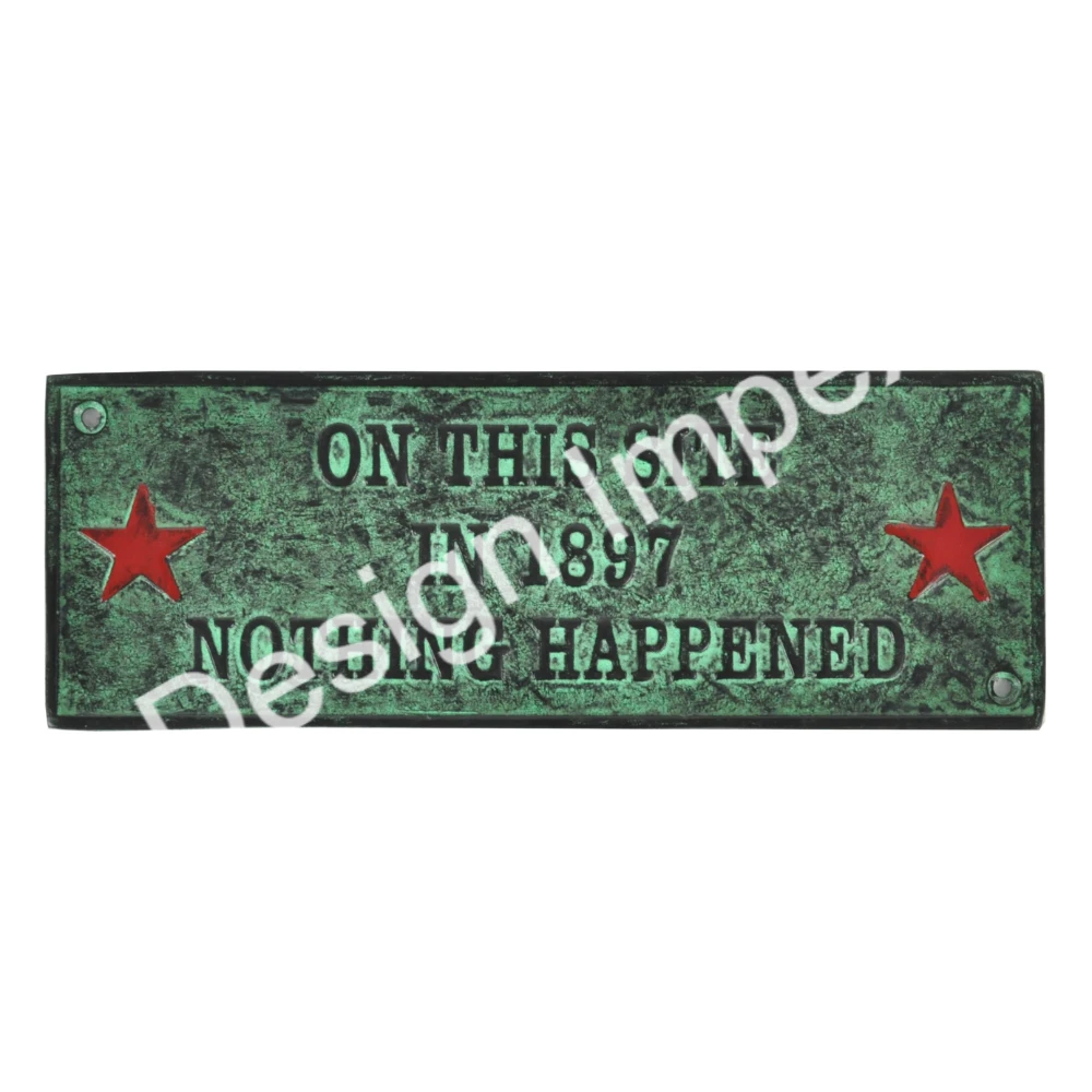 Customization Acceptable Cast Aluminum Wall Plaque American Accessories INSANE ASYLUM [Please Enter With Caution] General Sign