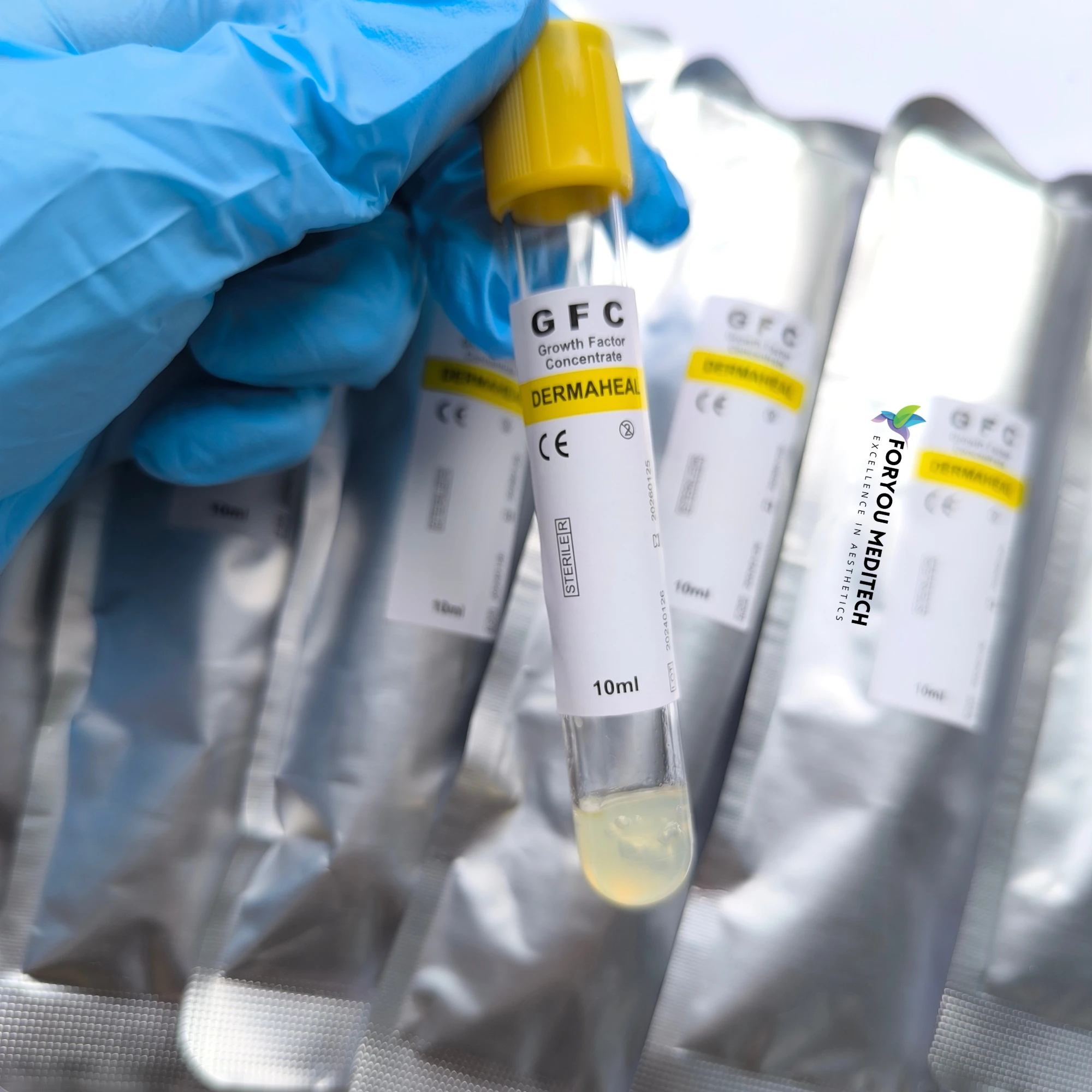 OEM Yellow Cap GFC (Growth Factor Concentrate) Gel PRP Tube for Face and Hair Growth High Quality Gfc Tube 10ml GFC PRP Kit