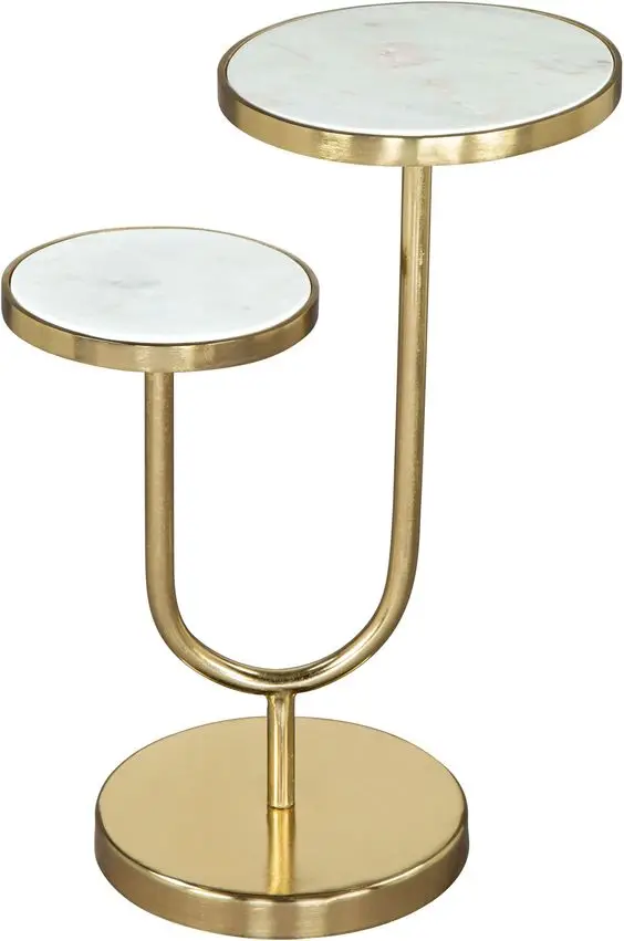 Golden finished iron wire design luxury sofa side table and coffee table nordic design hot sellin home decor furniture