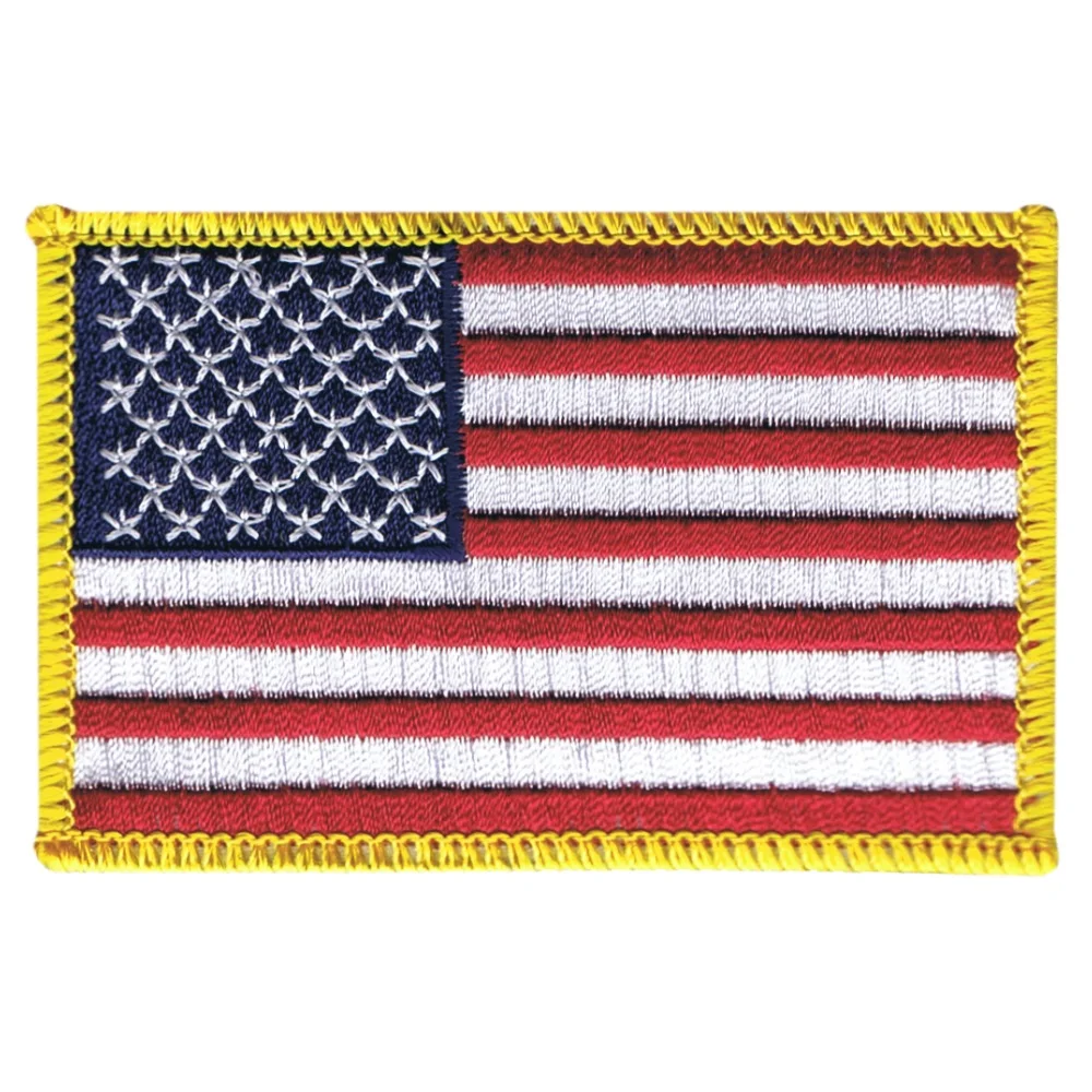 Custom Mini National Country Flag Badge Embroidery Printing Germany USA Patch for Decorative wholesale