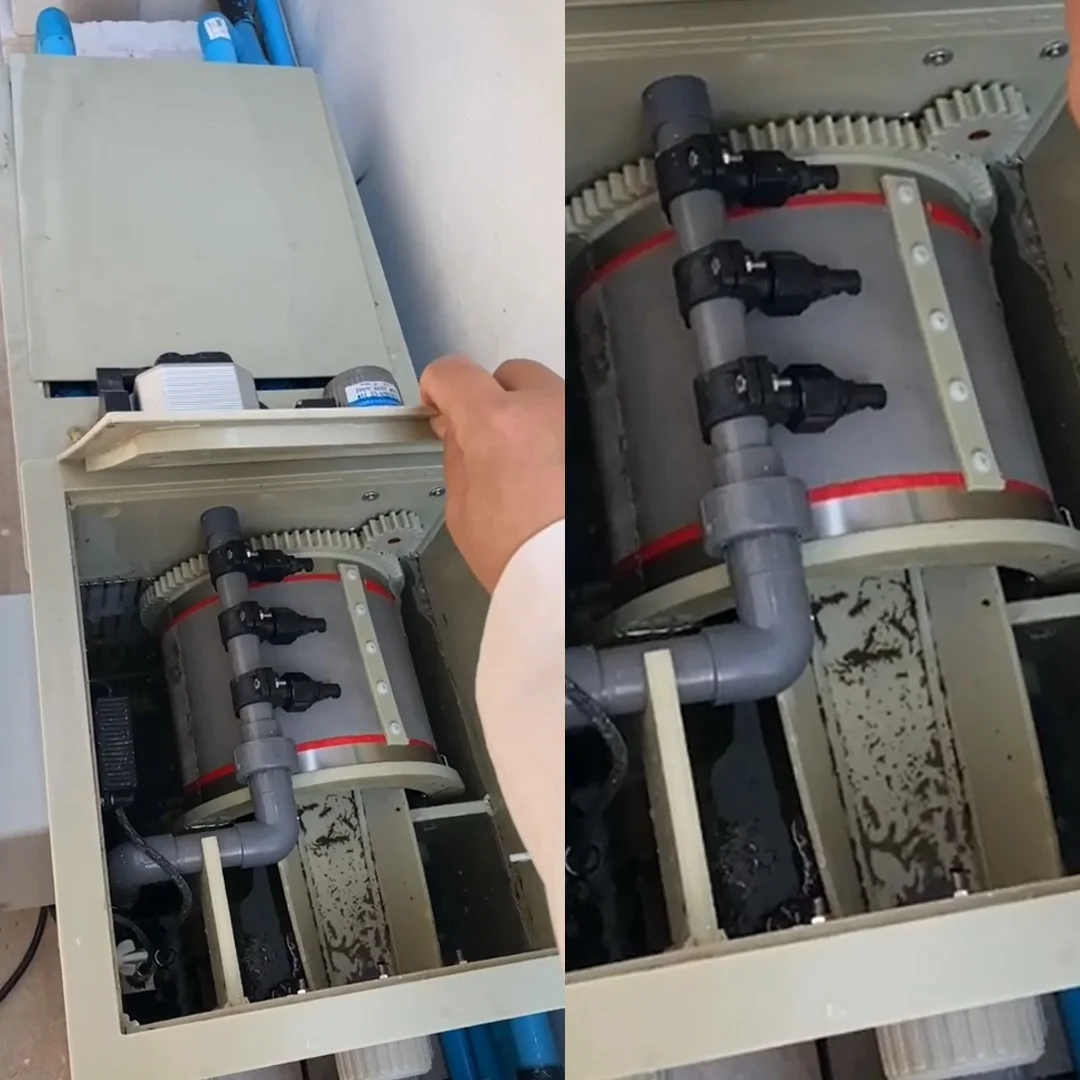 QihangRAS Household Garden Koi Pond 5 m3 Water per Hour Combi Rotari Drum Filter