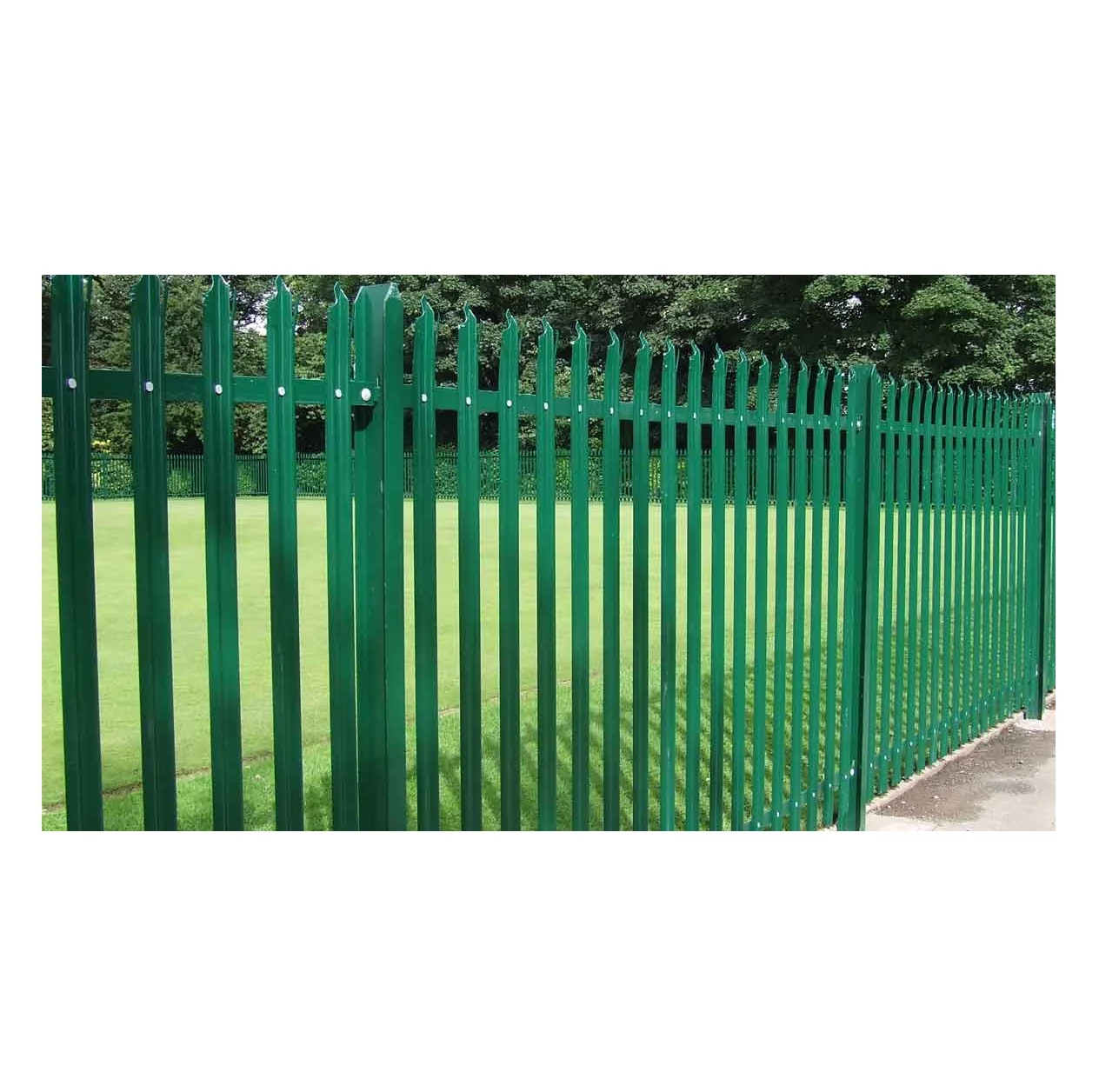 Palisade Security Fencing, 1.5-3.0m Length, 50-100mm Pale Spacing, Powder Coated