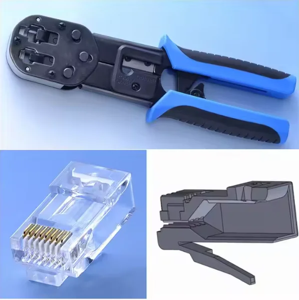 Professional Network Tool Cat6 and Cat5e RJ45 Connector Crimping Tool