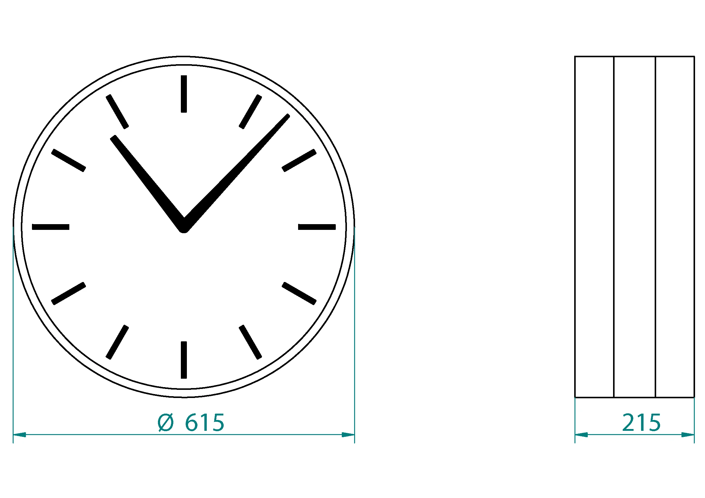 Made in Italy Antique Style Analog Outdoor Clock GPS Synchronization 2 Sided for Public Places, Parks, Gardens, Golf Courses