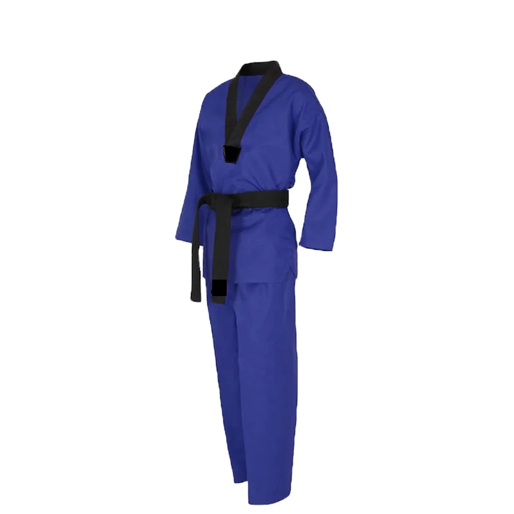New 2022 Taekwondo Uniforms High Quality 100% Cotton V Neck doboks with custom logo embroidery