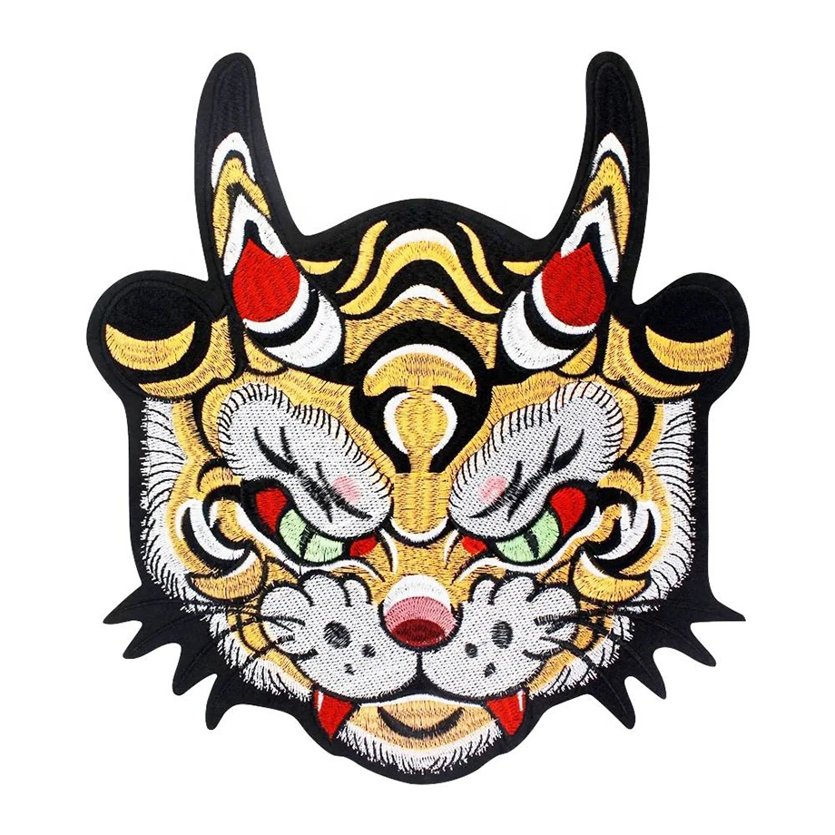 Нашивка из ткани с вышивкой на заказ нашивка утюгом тигром Аппликации вышивка нашивки животными