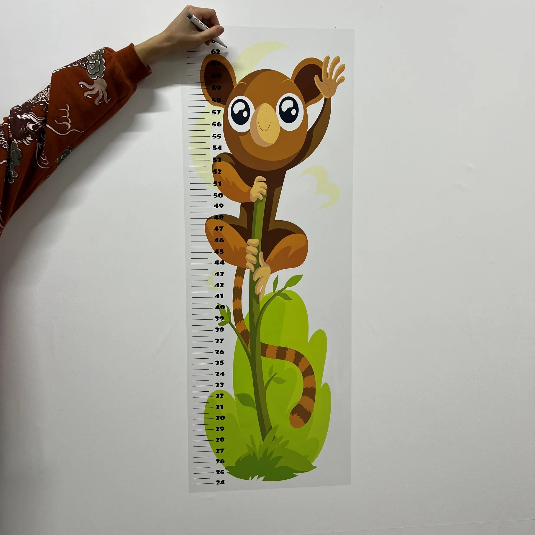 Dry Erase Growth Chart For Kids Model-4 Reusable Durable Polystyrene Material Holds The Surface With Static Electricity