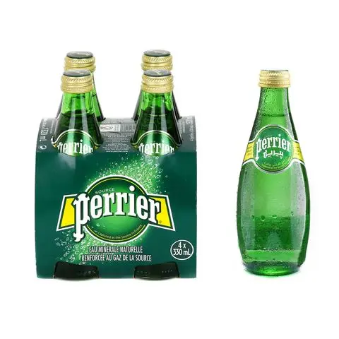 Cheap Perrier sparkling mineral water glass bottle 330ml