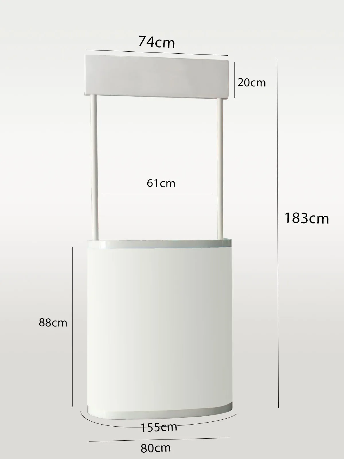 Quality Plastic Supermarket Oval Foldable Counter Display Stand Marketing Displays Exhibition Bean Promostand