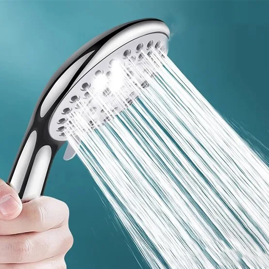 High Pressure Handheld Shower Head  5 Spray Patterns Shower Head For Bathroom Universal Chrome Shower Heads For Adults