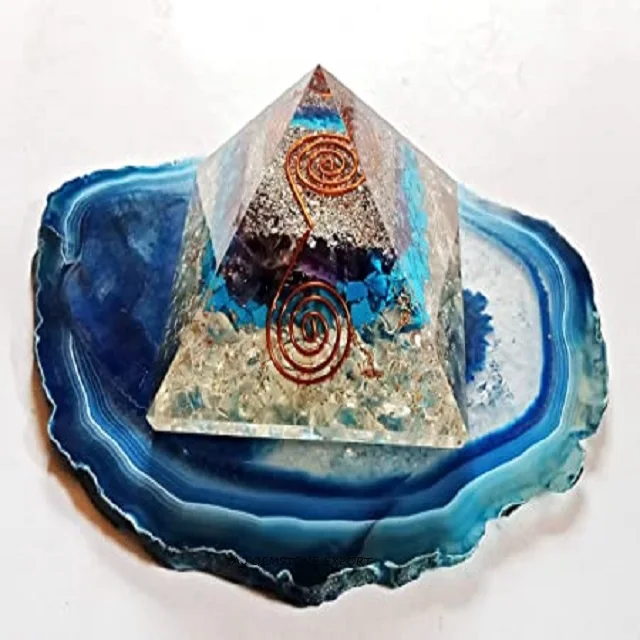 best selling natural agate stones crystals energy stones chips malachite healing orgone orgonite pyramid for sale