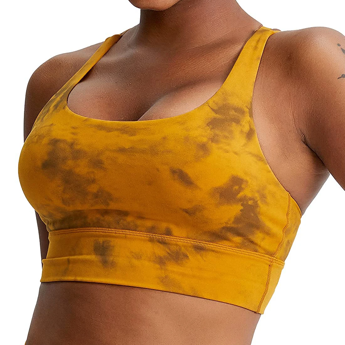 Custom color High Elasticity Ribbed gym wear sports bar wholesale price Tops Classic Square Neckline Sports Bras women