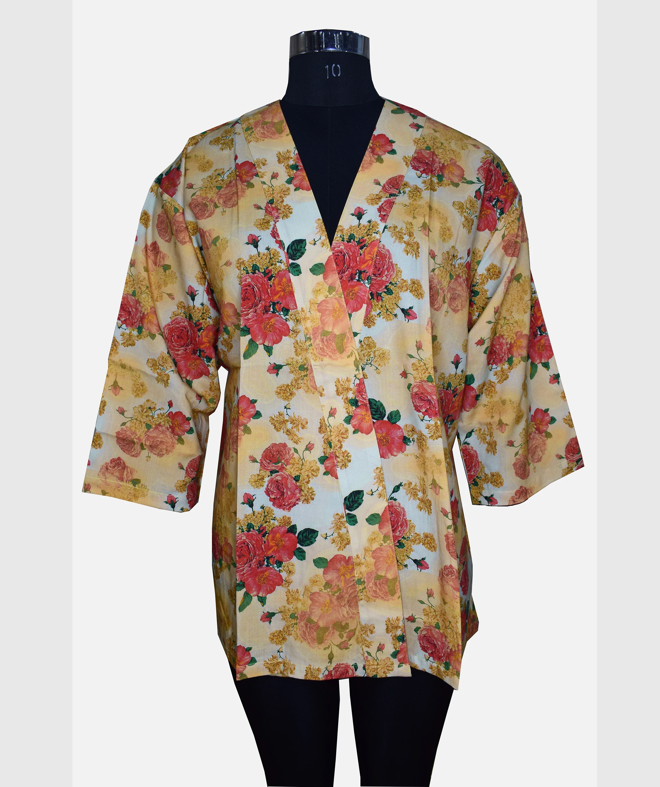 Floral Prints Robe Kimono Short Kimono Shower And Bathrobe Kimono Sexy Exotic Nightwear Made With Pure Cotton Modal Made By ZR