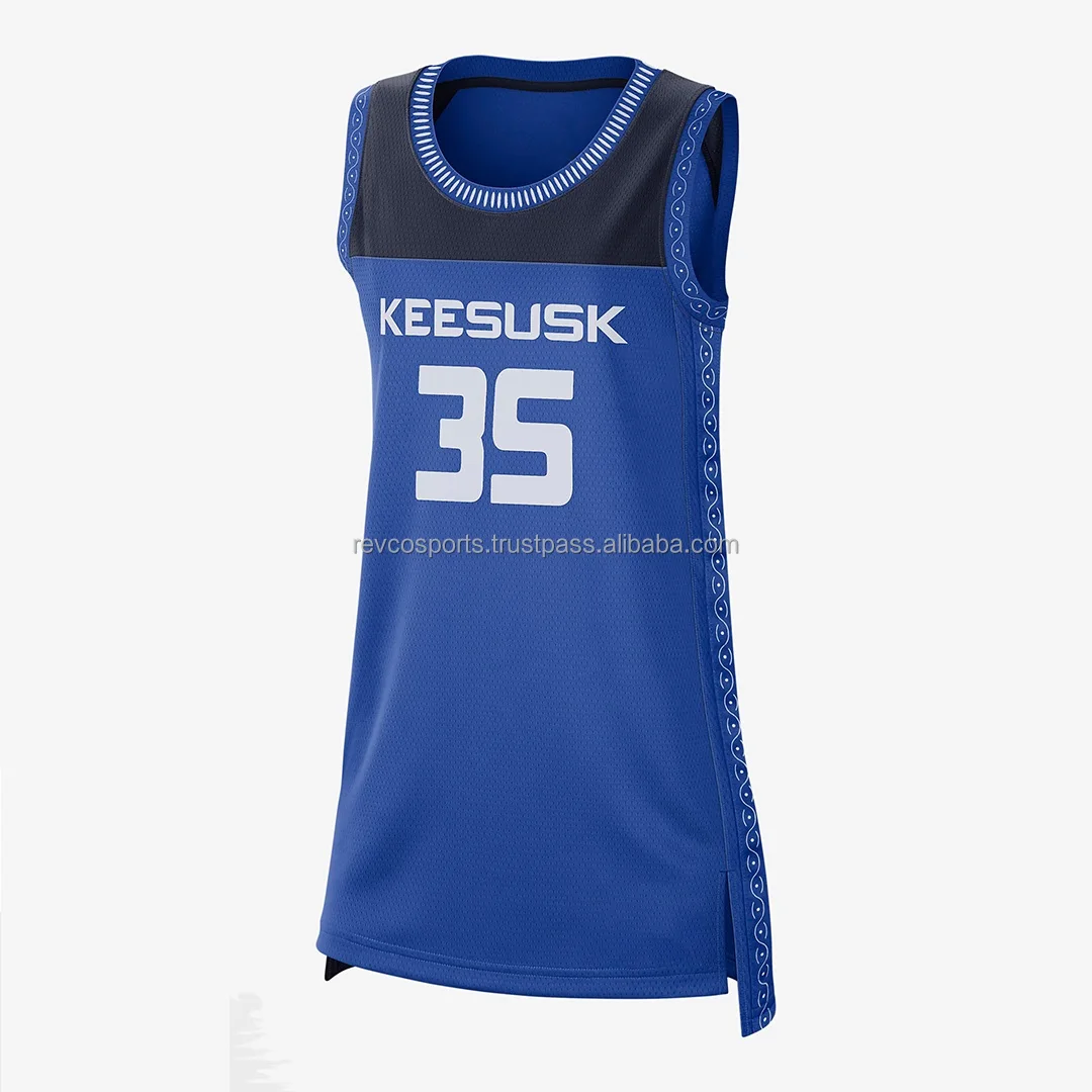 New Fashion Basketball Jersey for women Blu color Basketball Jerseys custom Design Basket Ball Shirts for Girls