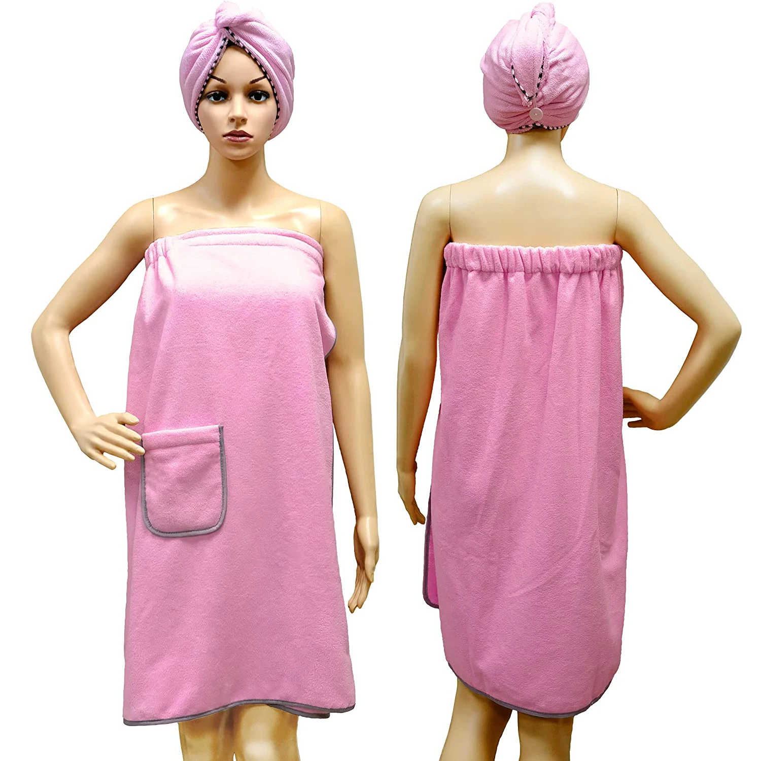 Premium Dual Pile  Microfiber Women and Men High quality wrap body towel