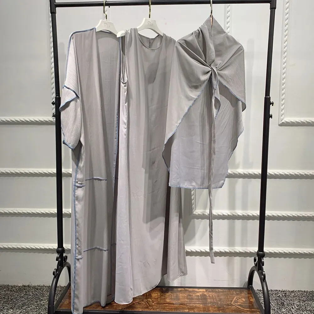2022 new turkey African robes kaftan abaya style satin silk long gown evening party casual dress