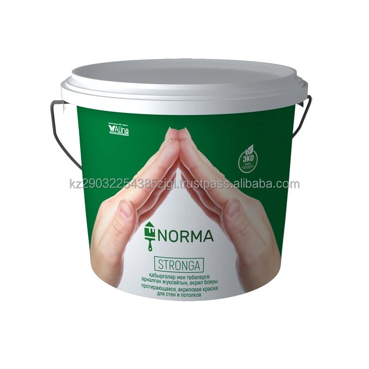 Water-dispersion acrylic paint 1 kg for walls and ceilings indoors is matte white wiping liquid pigment