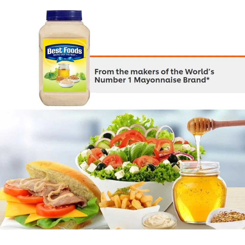 Bring our the Best World Number 1 Mayonnaise Brand Best Foods Honey Mustard Dressing 2.5L