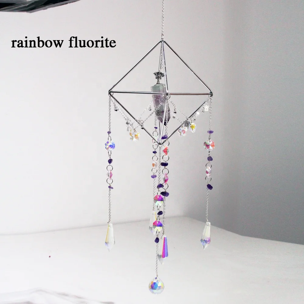 Wholesale High Quality Sun Element Suncatcher Rose Quartz Sun Catcher Crystal Hanging