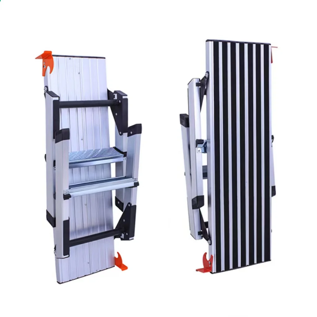 Portable work platform ladder 1.0mm thick aluminum alloy ladder outdoor car washing platform ladder