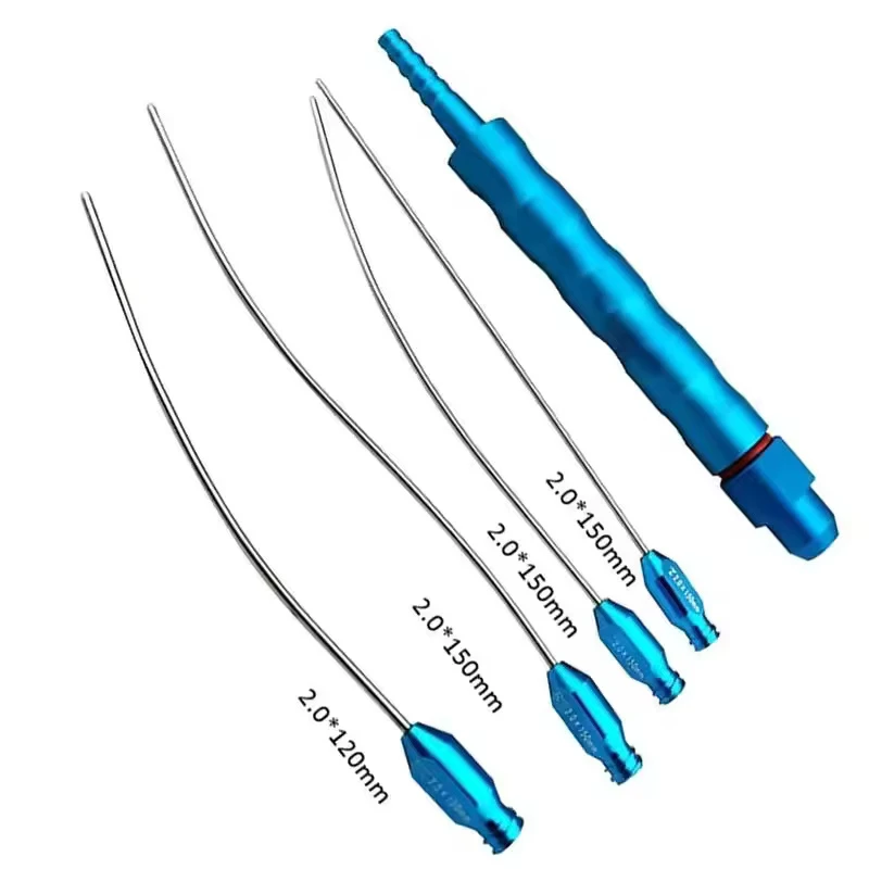 Luer Lock Stainless Steel Liposuction Cannula Handle Fat Harvesting Transplantation Kit Autoclavable Instruments