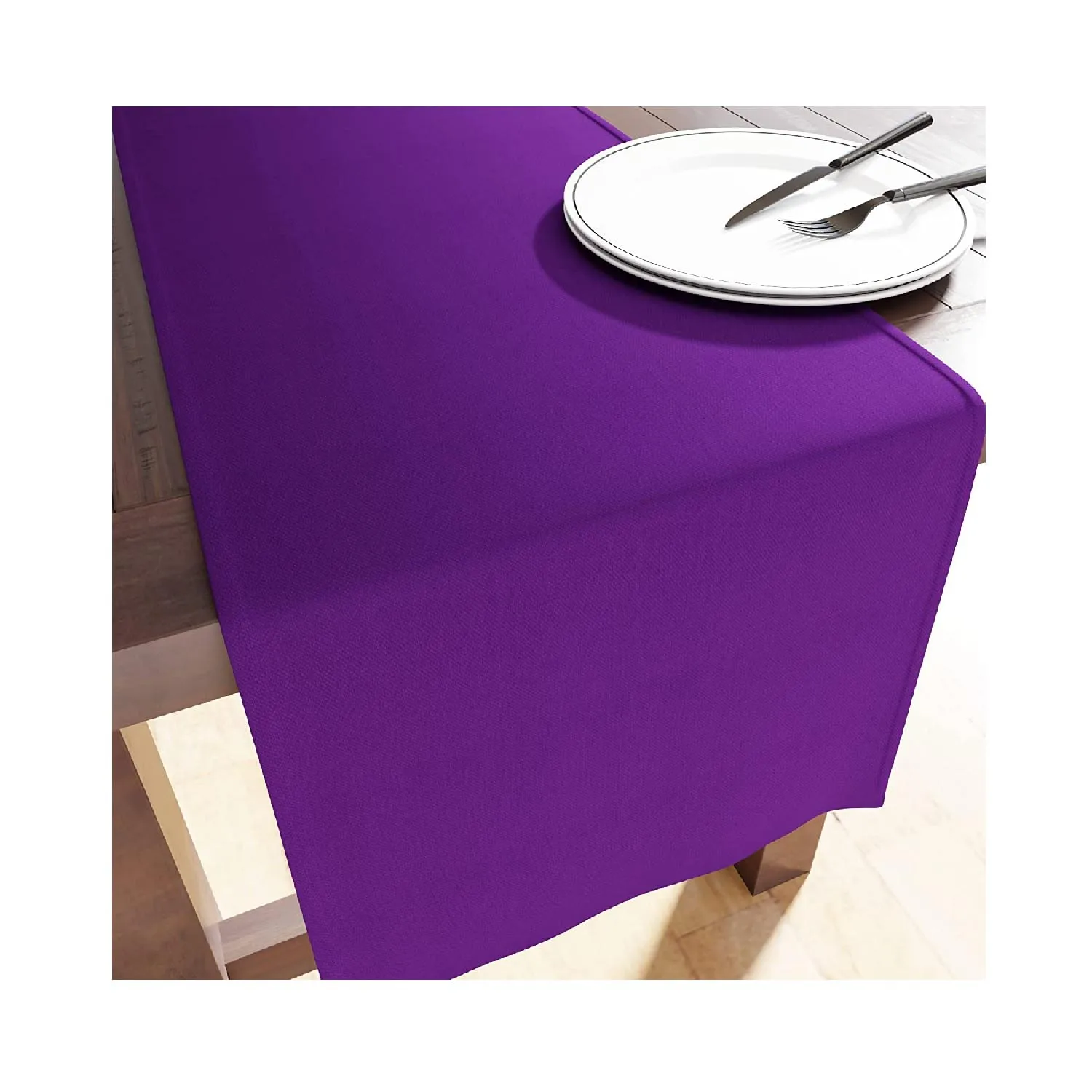 White Dinner Table Runner 12x72 Inches 100% Cotton Solid Plain Runner Dining Table Party Restaurant Wedding Christmas Decore