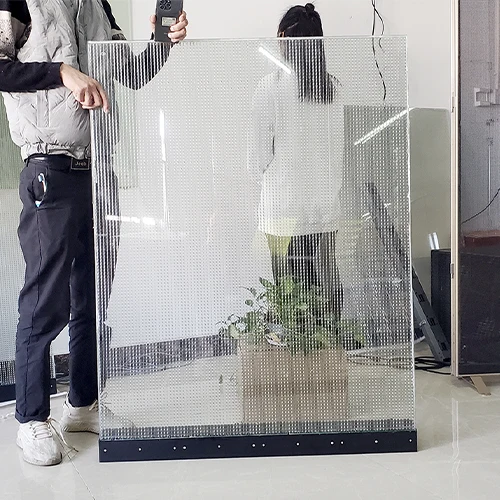LED Optical Glass Screen P5mm Transparent display LED glass screen Glass Wall Display Transparent electronic screen