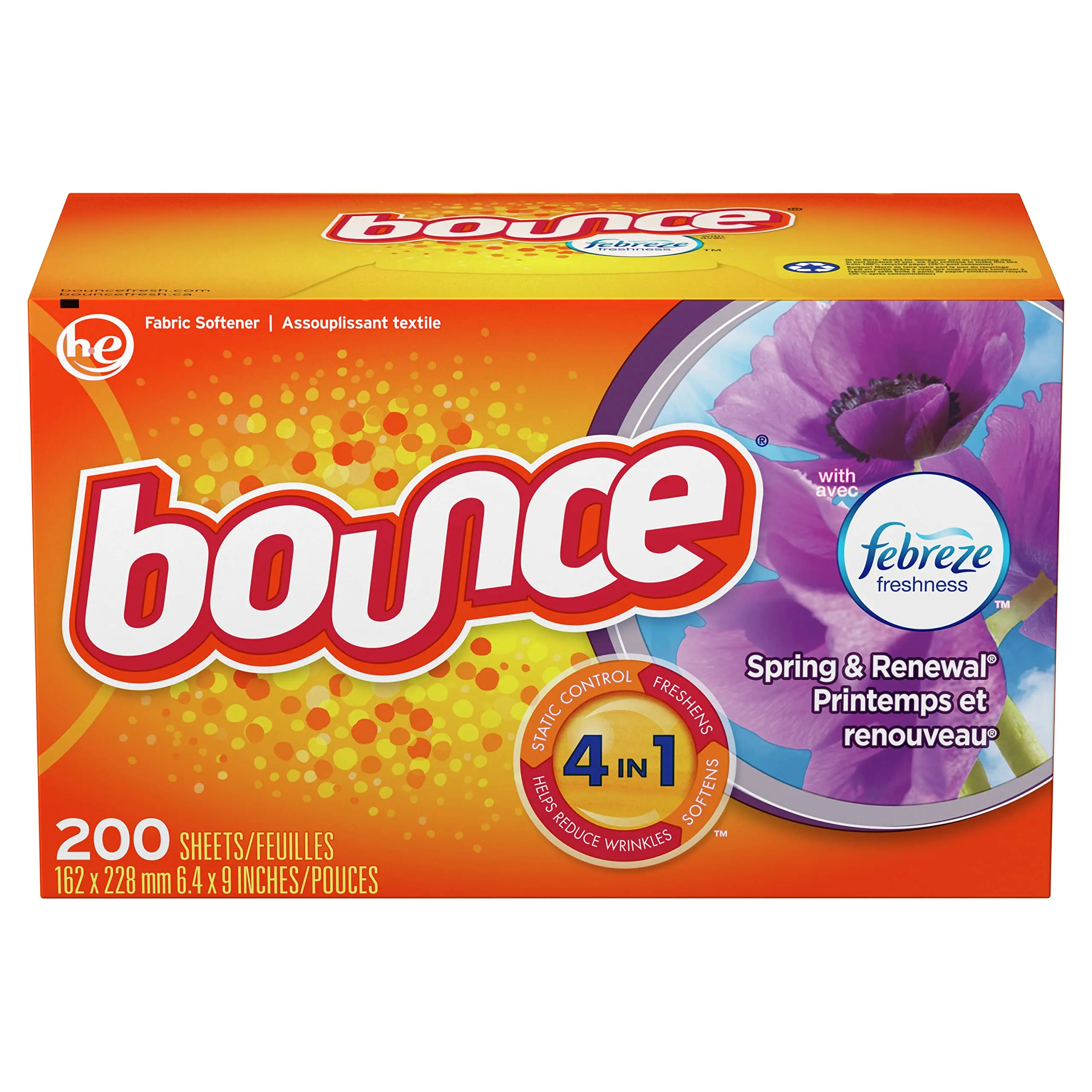 Bounce Free & Gentle Dryer Sheets, 180 Ct, Unscented