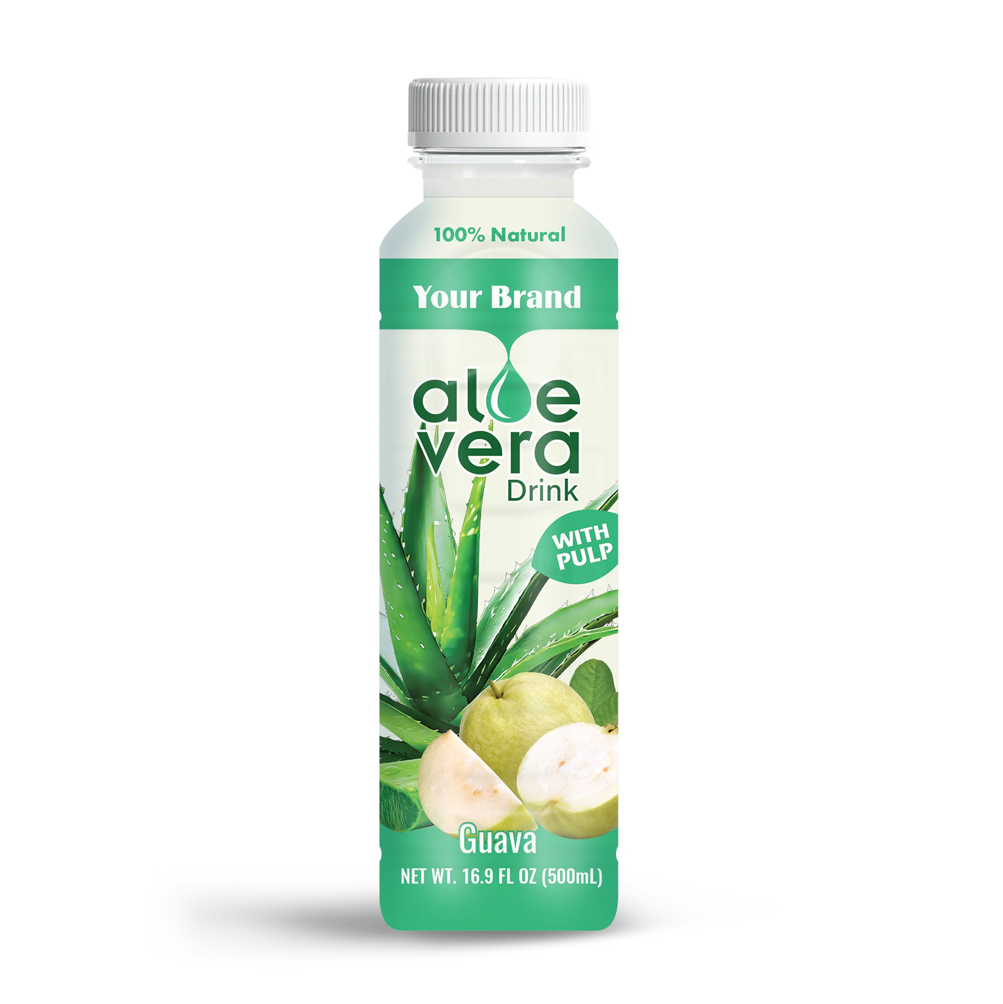Aloe Vera Juice Drink with Pulp 500ml TAN DO Vietnam Manufacturer - Tethered Cap, Private Label, Wholesale Best Price, OEM/ODM
