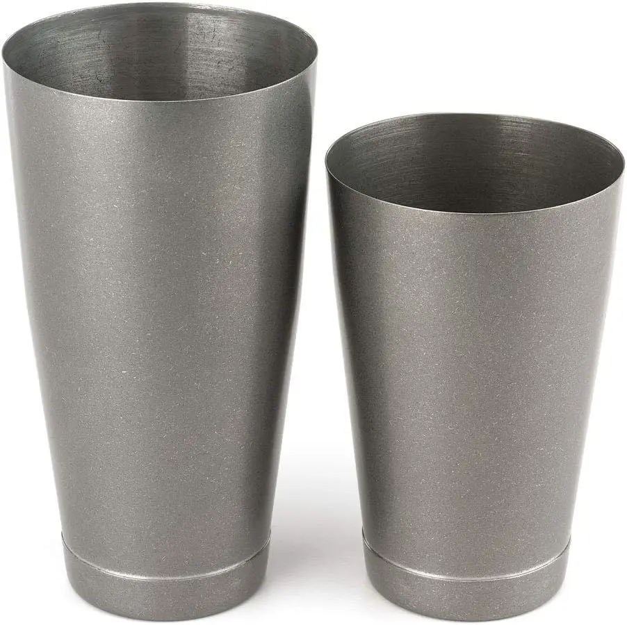 Fancy Vintage Etched Black color Stainless Steel Boston Shaker KGN BWS 1072 Luxury Cocktail Shakers with Accessories and Tools