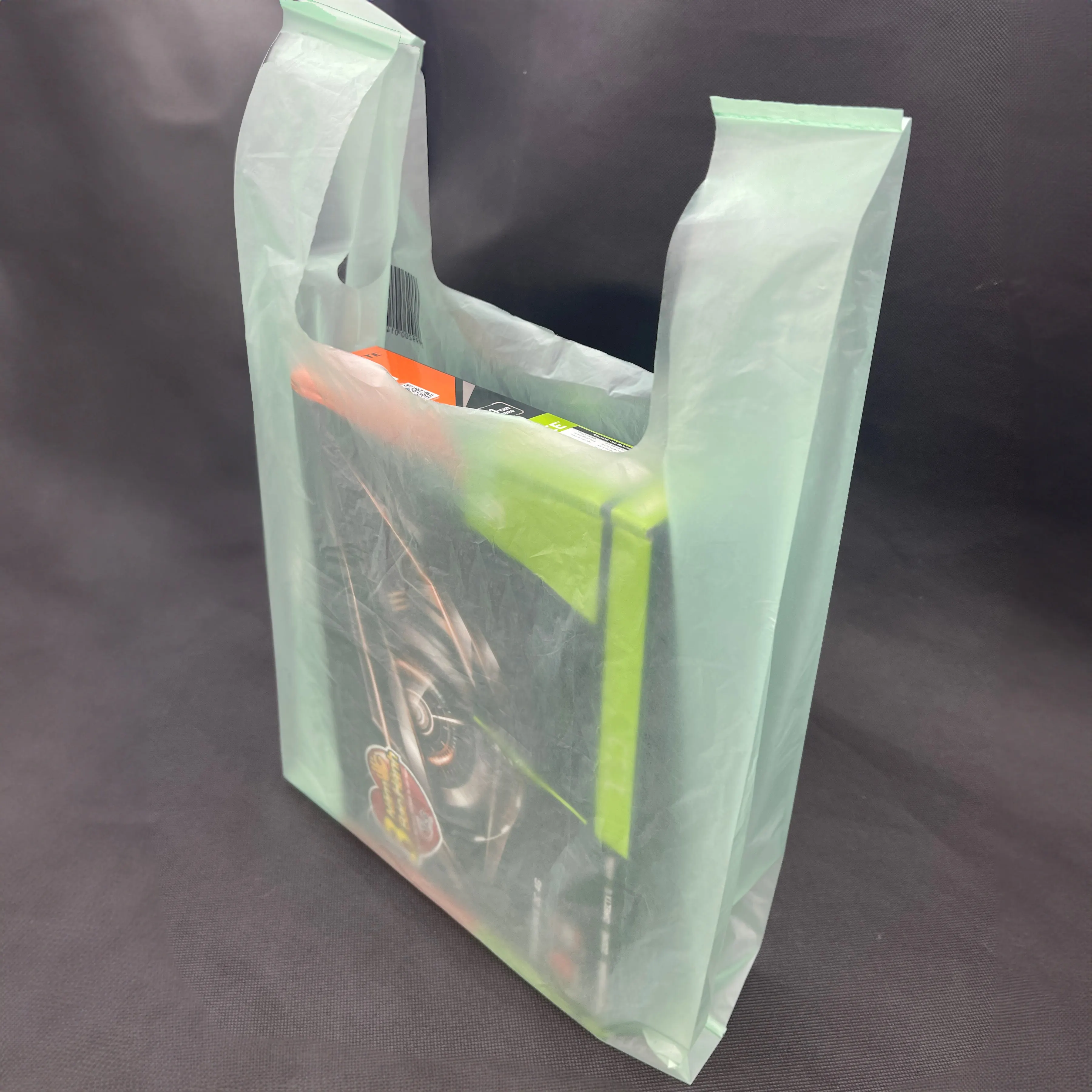 100% Compostable Bags T-Shirt Wholesale Hot Eco-Friendly Cornstarch Household, Compostable Food Scrap Waste Bag Hanoi Plastic