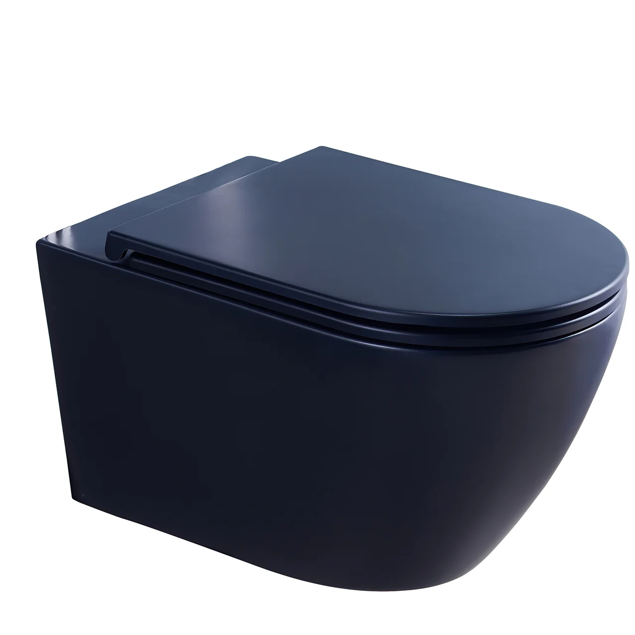 European Bathroom Luxury Ceramic Matt Black P Trap Water Closet Bathroom Rimless Wall Hung Toilets