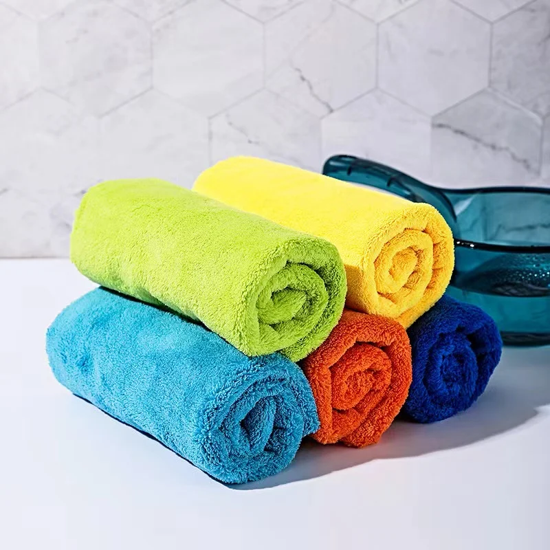 Hot Sell Microfiber Car cleaning Cloth Wash Towel Edgeless Soft Wholesale 40*40cm Quick Dry Utility Cleaning Car Wash Towel