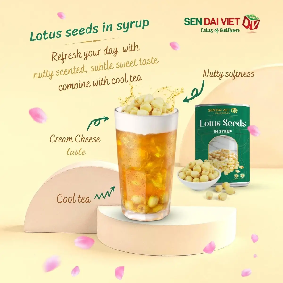 High quality Ivory White lotus seeds in syrup 24 months Shelf Life Flavor Sweet Lotus Seed Canned from Vietnam