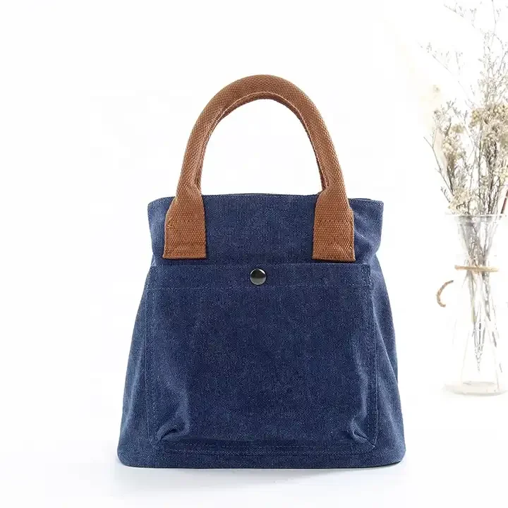 Large Capacity Canvas Shoulder Bags Solid Soft Denim Leisure Summer Student Messenger Bag Travel Bag for Women