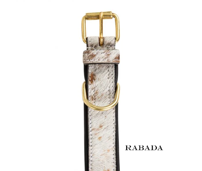 Premium Quality Pet Product Cowhide hair on dog collar at best price handmade cowhide hair on dog collars in India