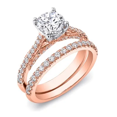High Quality Classic Engagement 3CT Lab grown diamond Rings gold Round Brilliant Cut Lab grown HPHT CVD Diamond Ring