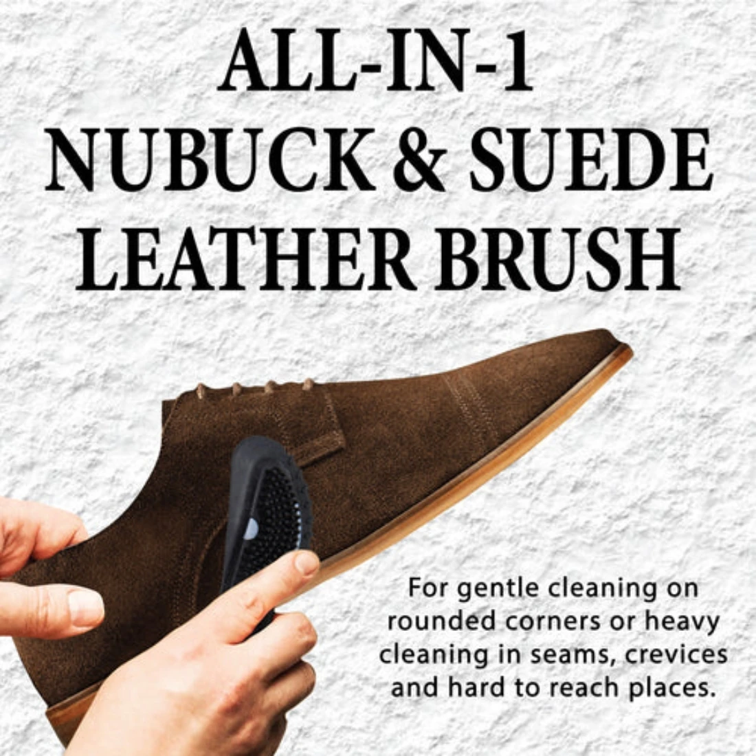Revive your Nubuck Suede leather with ease - Helios 4 way brush is all you need