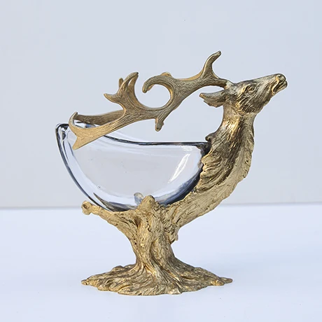 Centerpiece Dry Fruits Serving Display Bowls Aluminum Bowl With Vintage Stands Creativity Dessert Storage Bowl Wedding Tableware