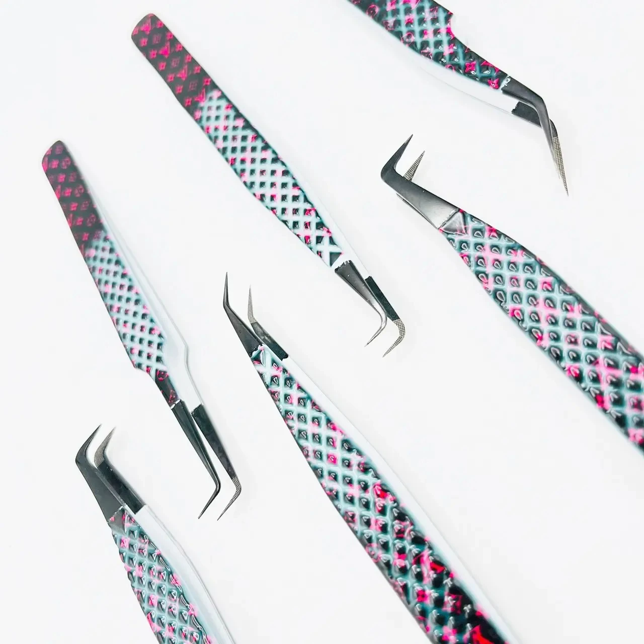 Eyelash Tweezers Eyelash Extension Volume Lash Tweezers Fiber Tip Eyelash Tweezers In Stainless Steel