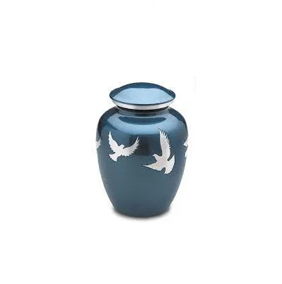 Top Quality Funeral Supplies Factory Price Casket Metal Funeral Urn Cremation Human Pet Ashes Itinerary for Export