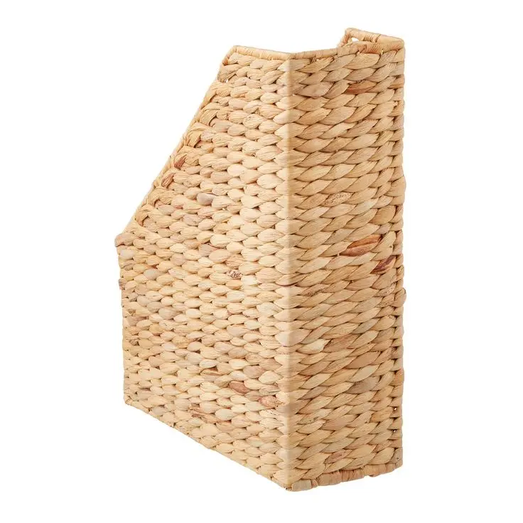 New Design Eco Friendly Magazine Holder Natural Water Hyacinth Magazine Rack Table Decor Book Divider Made In Vietnam FBA Amazon
