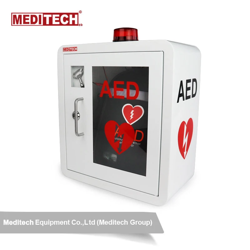 first aid box  with key AED  Alarmed Box for Automated External Defibrillator ( Cabinet)