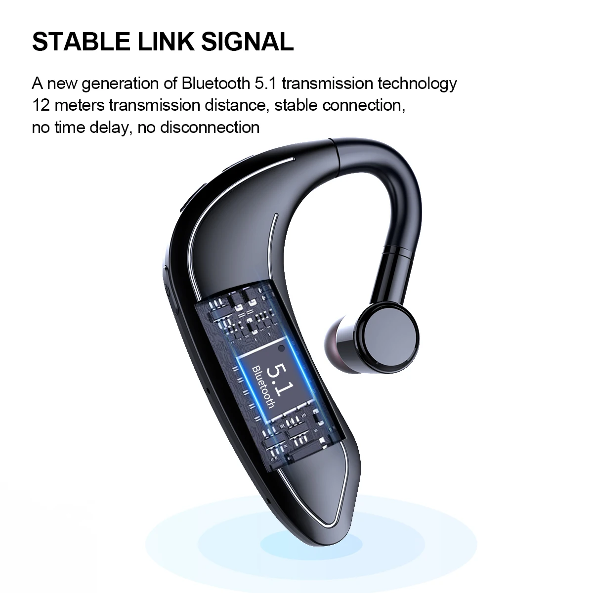 earphones hanging /w Battery case ear type driving car ear phones headphones universal mini single ear headset