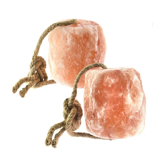 High Quality Customized 100% Pure Animal Licking Himalayan Rock Salt Block With Rope Available On Demand