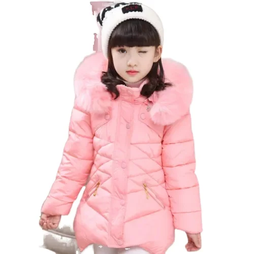 Girls winter coat Jacket,Toddler Kids winter Jackets Snowsuit Hooded Windbreaker with Soft Fur Hoodies for Girl