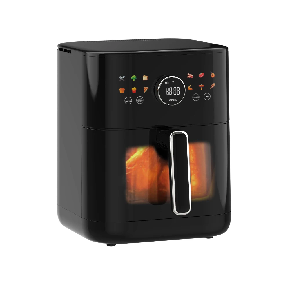 6L fryer 1800W visible window Metal inner 12 functions healthy double heating Air fryer