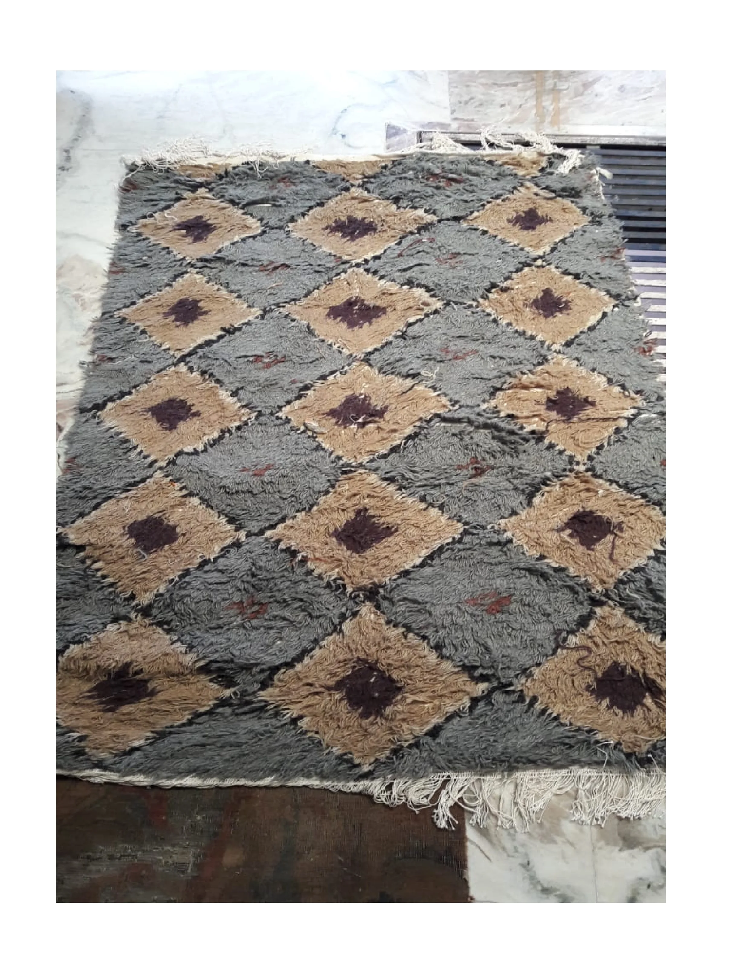 100% Wool Indian Vintage Authentic Moroccan Hand Woven Bohemian Home Decor Soft Tufted Hand Knotted Floor Area Rug Carpet