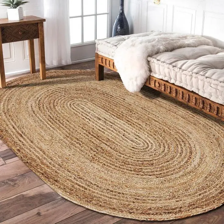 Sustainable Jute Rugs Eco-Friendly Handwoven Natural Fiber Rugs for Eco-Conscious Living Room Decor