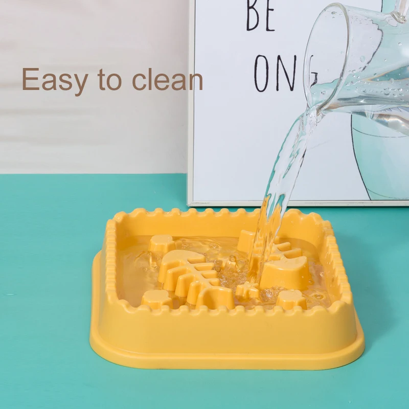 Большая миска для кошек нескользящая собак Экологически чистая пластиковая домашних животных